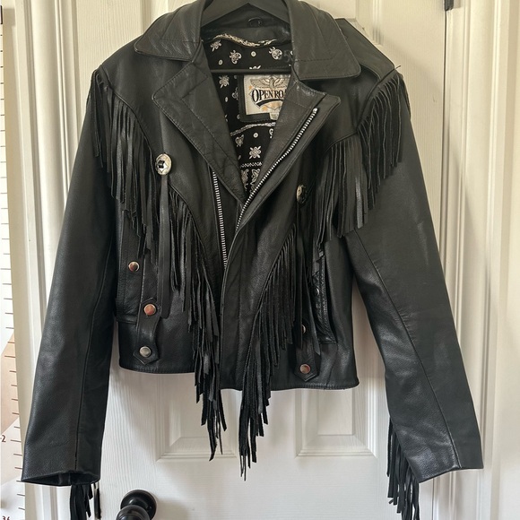 Open Road Brands Jackets & Blazers - Vintage Leather Fringe Jacket